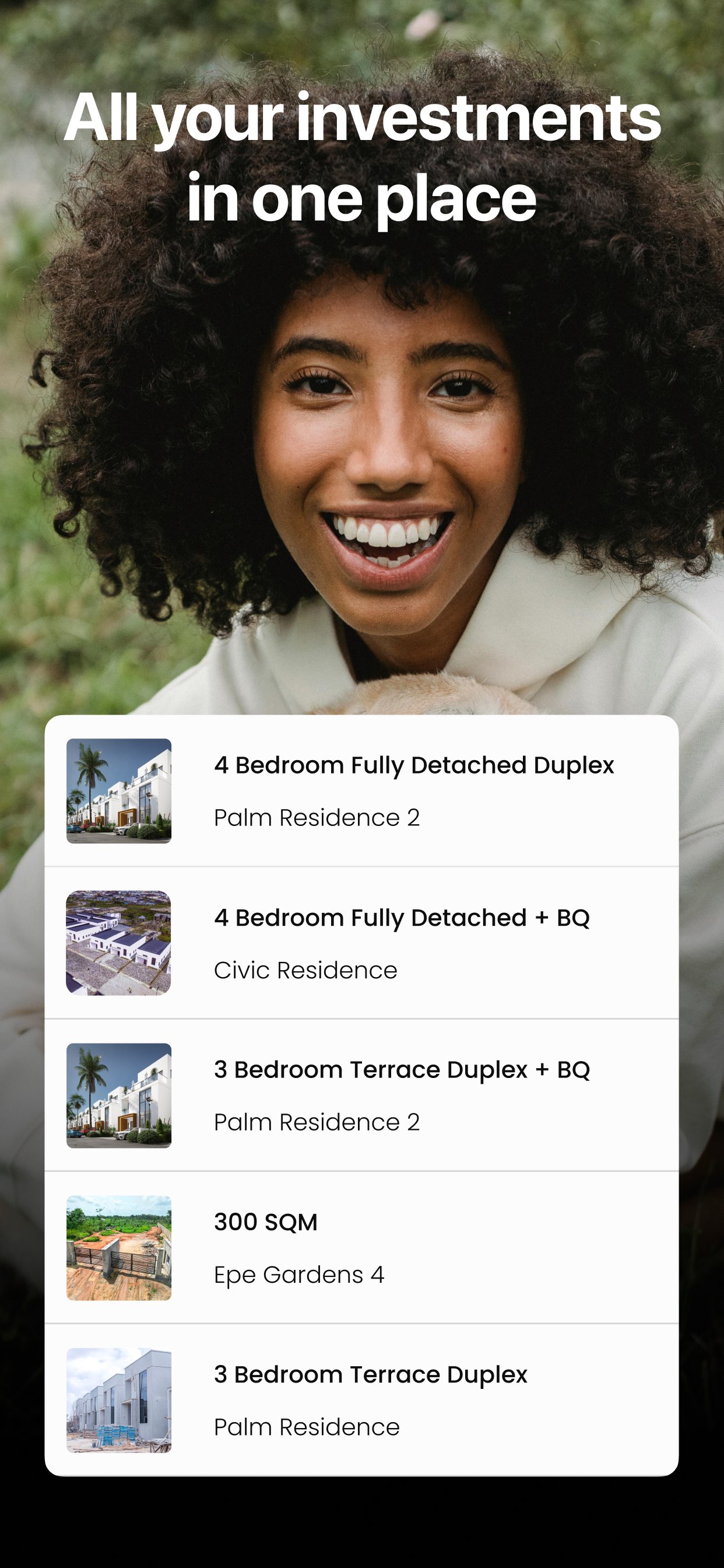 Gidi Real Estate Investment search filters